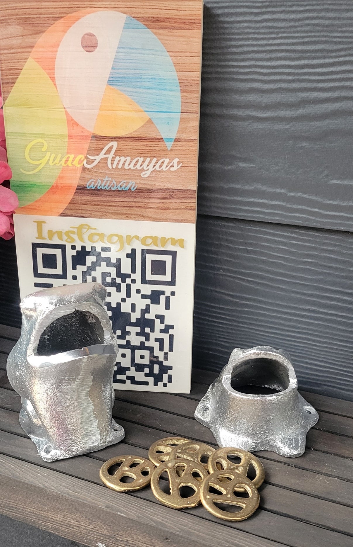 Juego de Sapos o Ranas Colombianas - ONLY the figures with the rings- SOLO las figuras con las argollas. - Set of 6 Rings