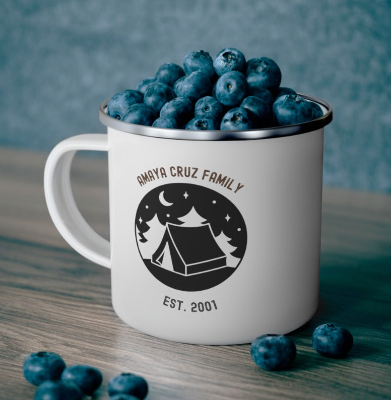 Metal Camp Mug, Custom Camp Mug, Personalized Camping Mug With Your Design or Logo, Vintage Coffee Cup, cozy cabin mugs