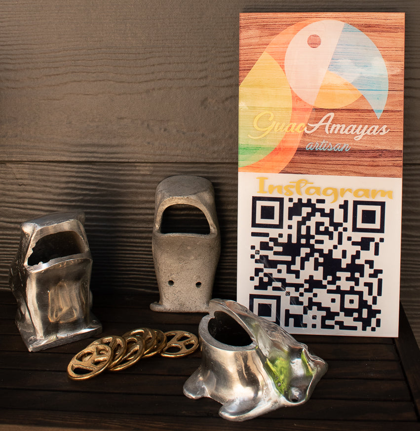 Juego de Sapos o Ranas Colombianas - ONLY the figures with the rings- SOLO las figuras con las argollas. - Set of 6 Rings