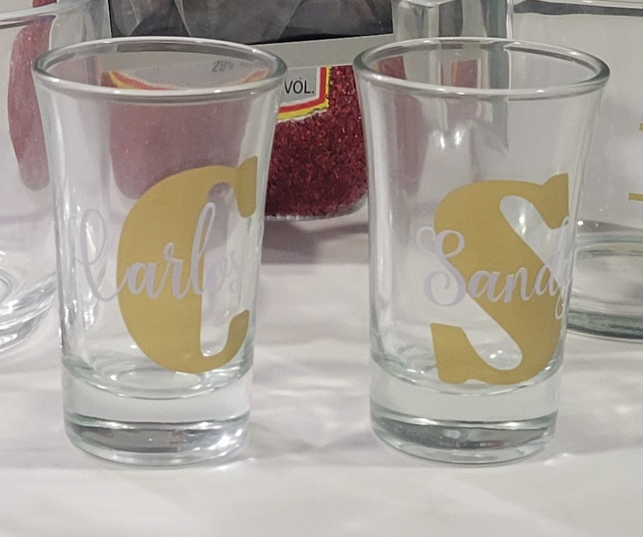 Handmade Resin Shot Glass Serving Tray: Personalized Sports Team Decor