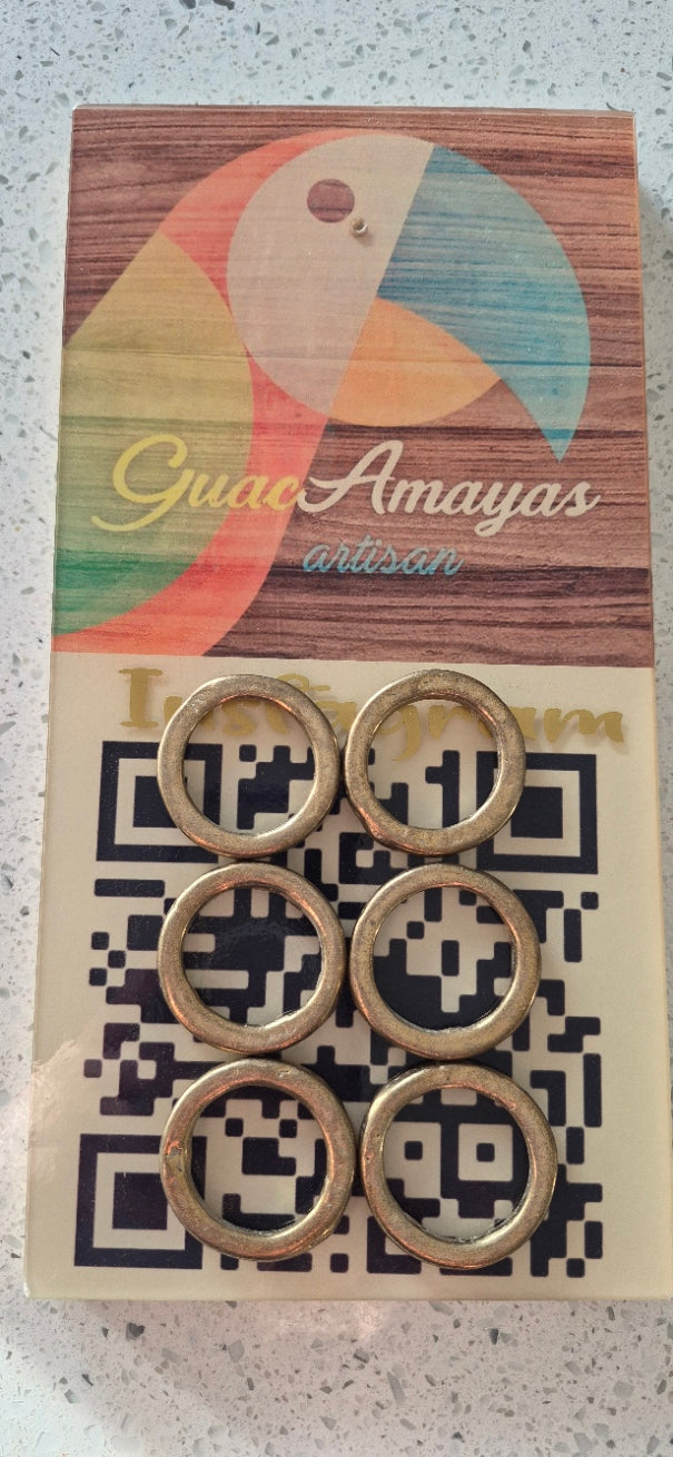 Argollas para Juego de Sapos o Ranas Colombianas - ONLY the rings- SOLO las argollas. - Set of 6 o 7