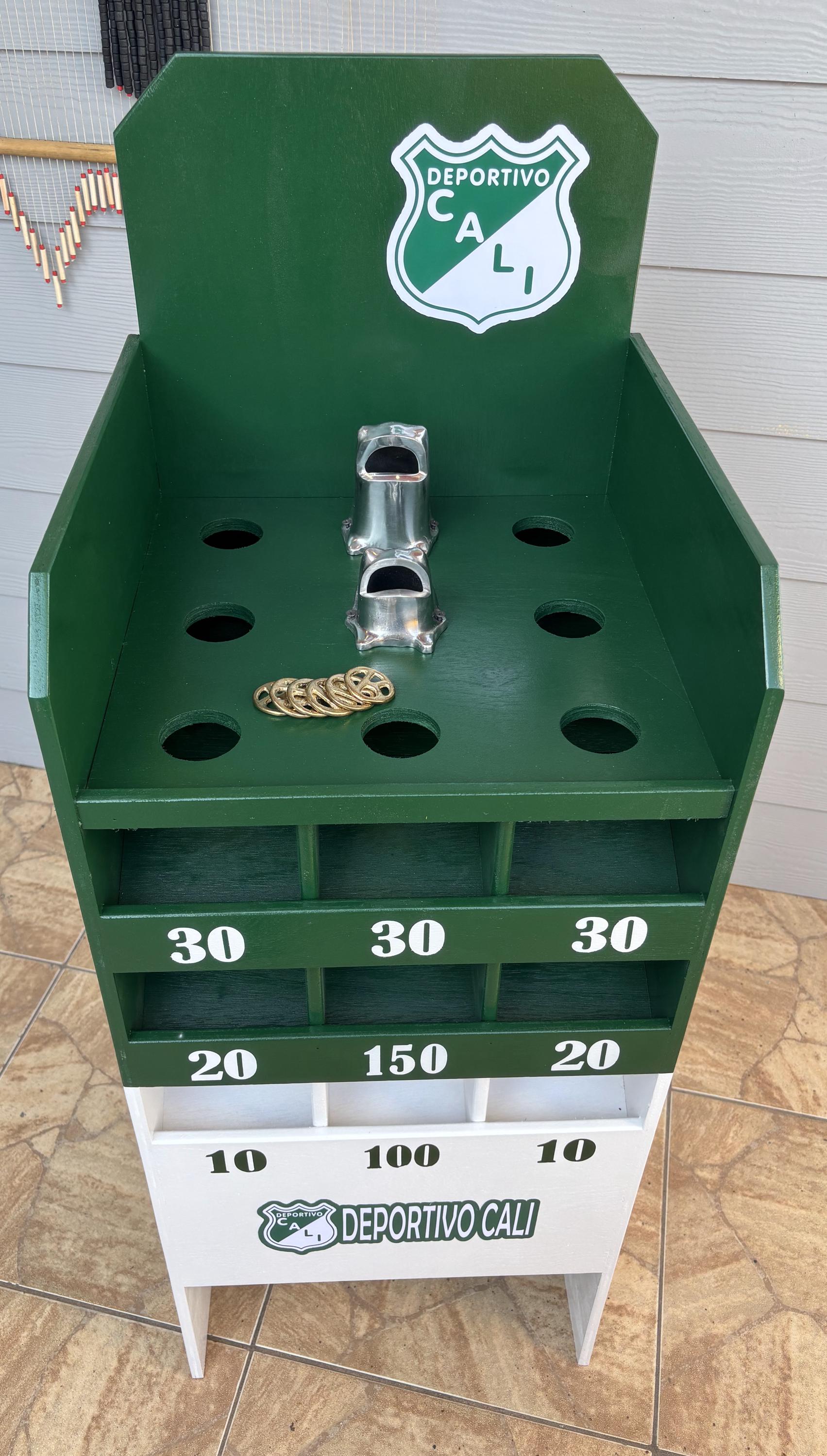 Deportivo Cali Frog Game: Colombian Sapo Game, Handmade Wood Juego de Sapo o Rana Colombiano. Free Pick Up for LOCALS ONLY.Broward County Fl