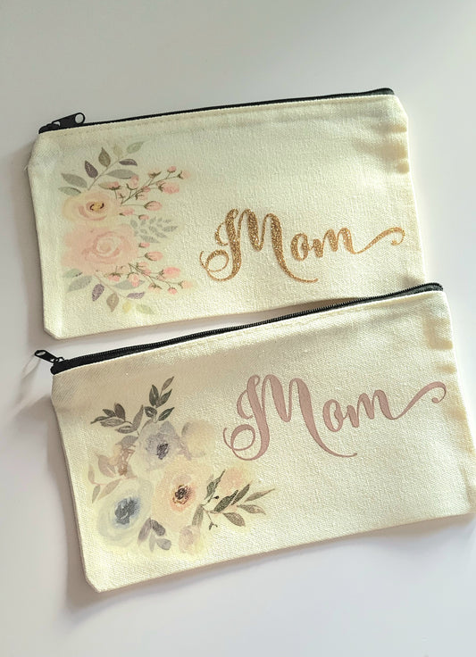 Mother Day gift. Personalized Make Up bag. Cosmetic bag. Grand Mother, Aunt, Godmothers Gift. Custom Makeup Bag